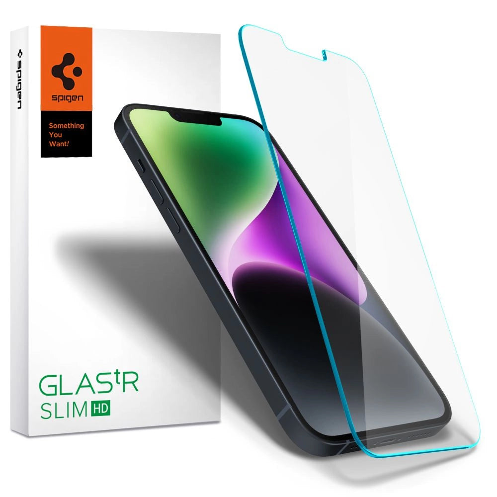 Szkło hartowane Spigen Glas.tR Slim na iPhone 13 / 13 Pro / 14 / 16e / 17e