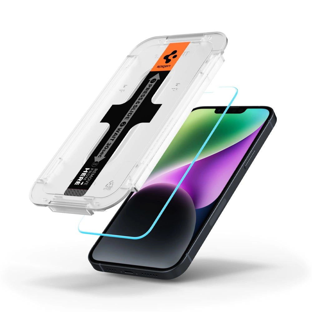 Szkło hartowane Spigen Glas.tR EZ na iPhone 13 / 13 Pro / 14 / 16e / 17e – zdjęcie 7