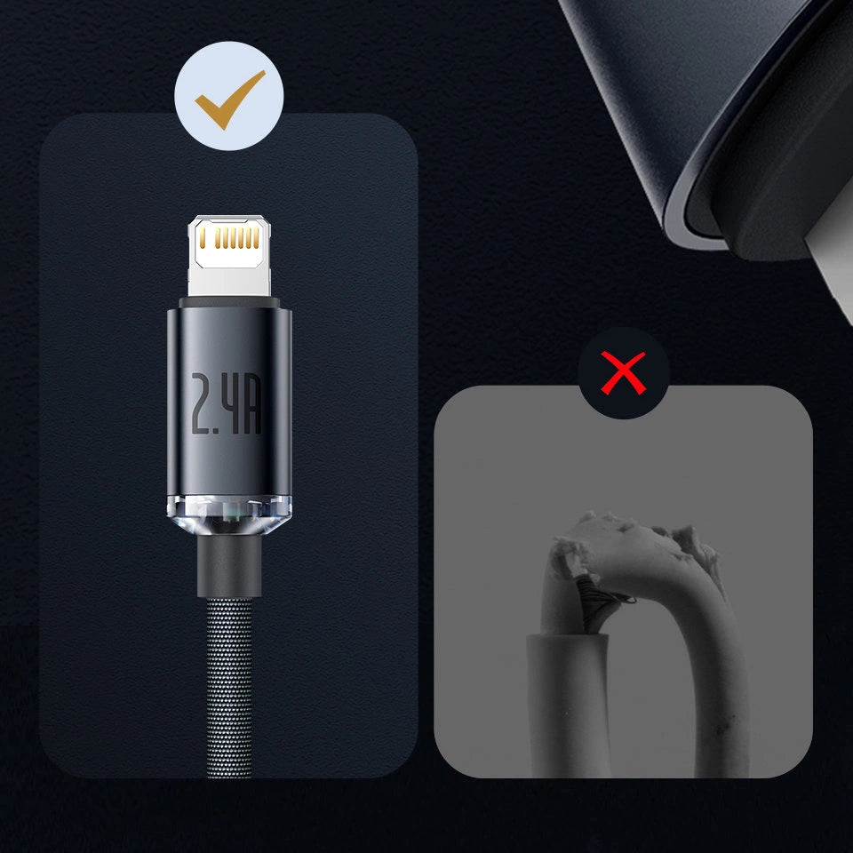 Baseus Crystal Shine Series kabel przewód USB do szybkiego ładowania i – zdjęcie 15