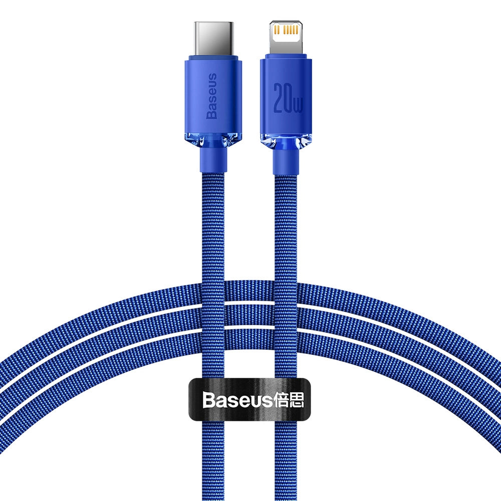 Kabel Baseus CAJY000203 Lightning - USB-C PD 20W 480Mb/s 1,2m - niebieski