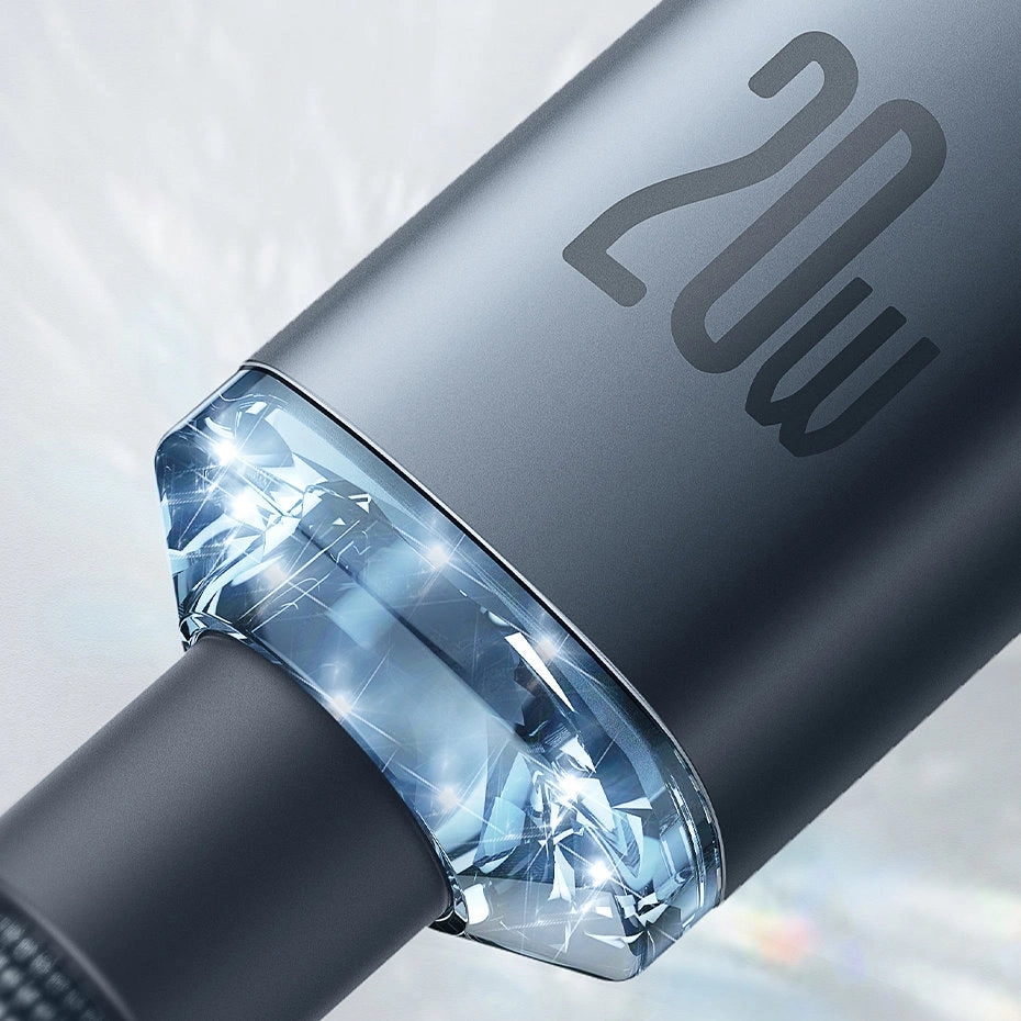 Kabel Baseus CAJY000203 Lightning - USB-C PD 20W 480Mb/s 1,2m - niebieski – zdjęcie 12