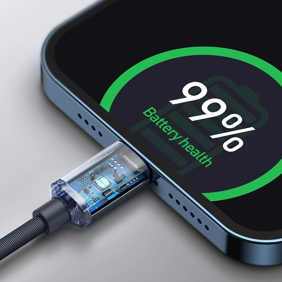 Kabel Baseus CAJY000203 Lightning - USB-C PD 20W 480Mb/s 1,2m - niebieski – zdjęcie 14