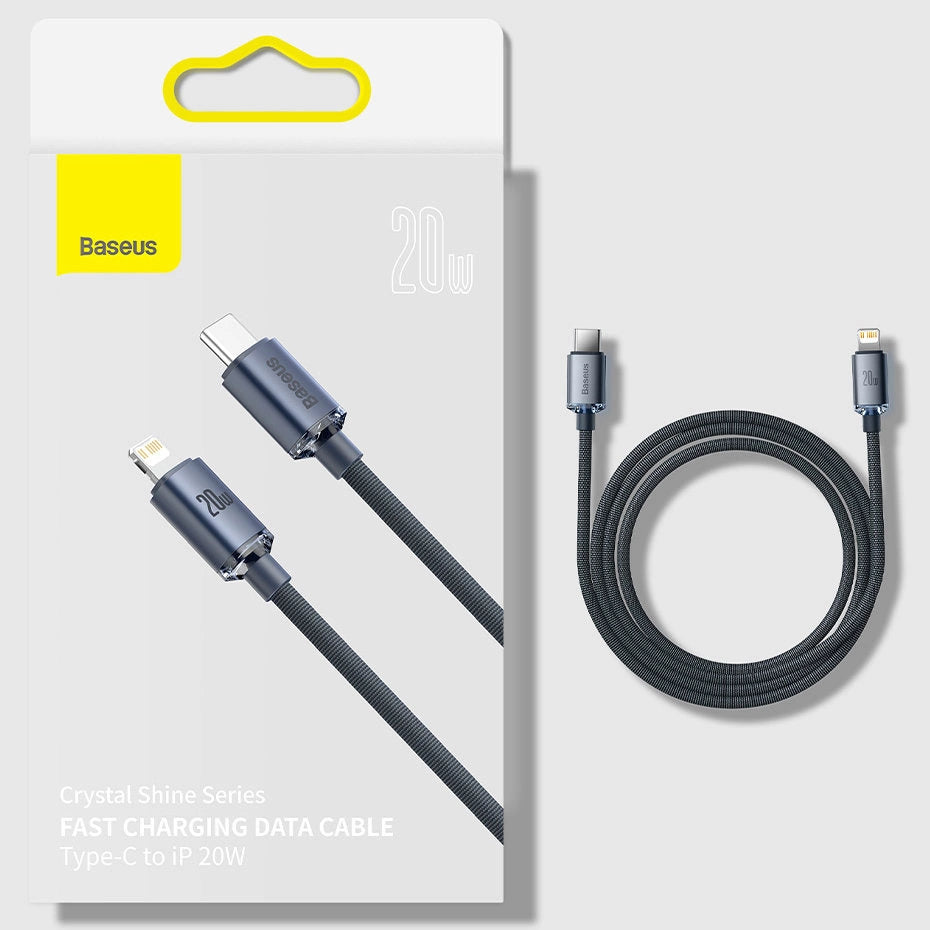 Kabel Baseus CAJY000203 Lightning - USB-C PD 20W 480Mb/s 1,2m - niebieski – zdjęcie 16