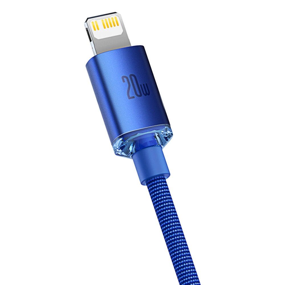 Kabel Baseus CAJY000203 Lightning - USB-C PD 20W 480Mb/s 1,2m - niebieski – zdjęcie 3