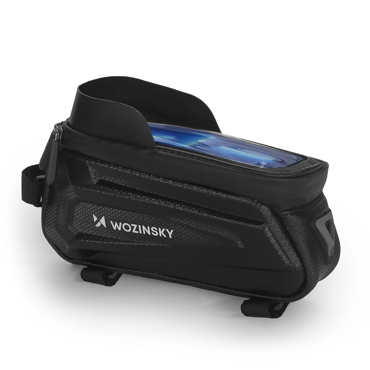 Wozinsky torba rowerowa na ramę z etui na telefon 1,7 l czarna (WBB28BK) – zdjęcie 2