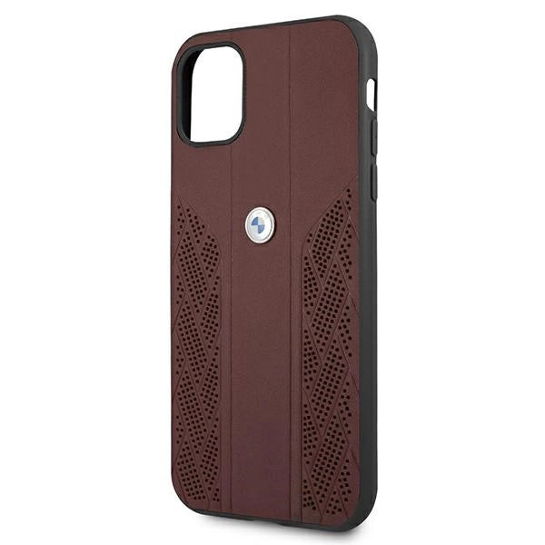 Etui BMW Leather Curve Perforate na iPhone 11 / Xr - czerwone – zdjęcie 6