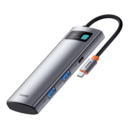 Baseus Metal Gleam Series multifunkcjonalny HUB USB 7w1 Typ C HDMI czytnik