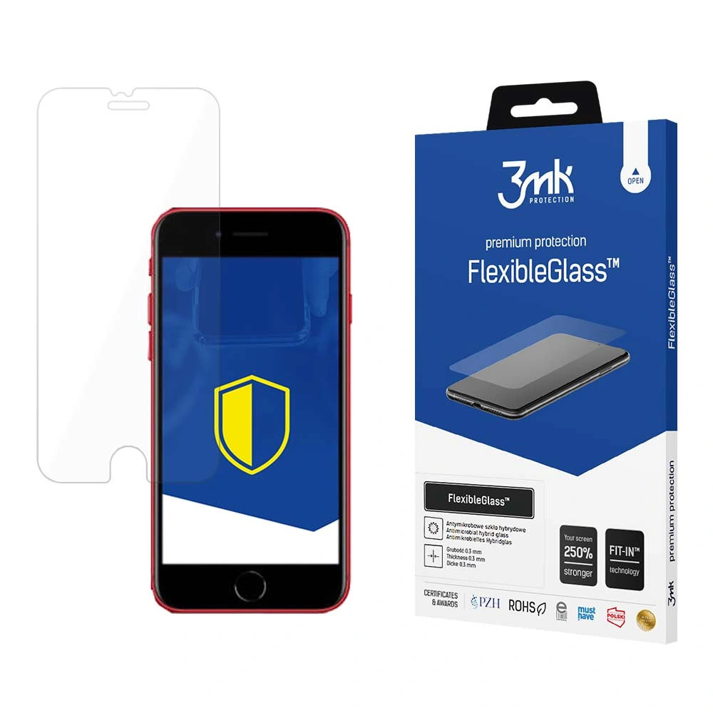Szkło hybrydowe 3mk FlexibleGlass na iPhone SE 2020 / iPhone SE 2022