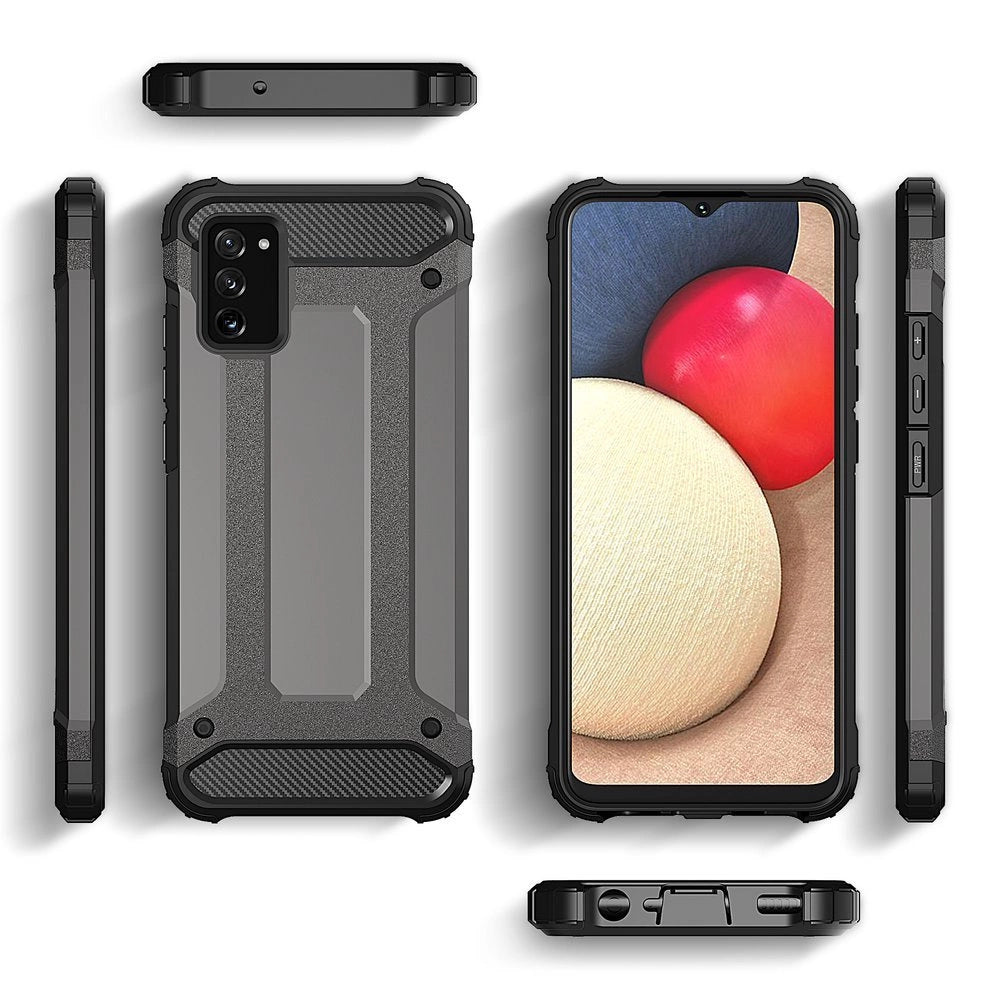 Hybrid Armor pancerne hybrydowe etui pokrowiec Samsung Galaxy A03s czarny – zdjęcie 5