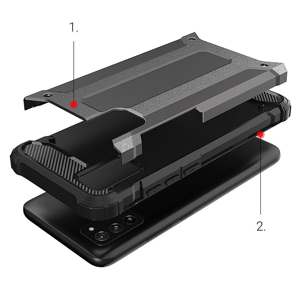 Hybrid Armor pancerne hybrydowe etui pokrowiec Samsung Galaxy A03s czarny – zdjęcie 6