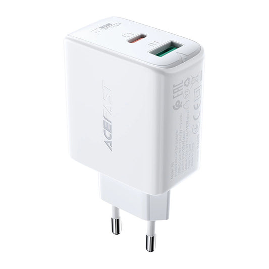 Acefast ładowarka sieciowa USB Typ C / USB 32W, PPS, PD, QC 3.0, AFC, FCP