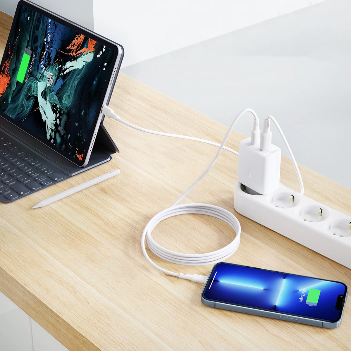 Acefast ładowarka sieciowa USB Typ C / USB 20W, PPS, PD, QC 3.0, AFC, FCP – zdjęcie 10