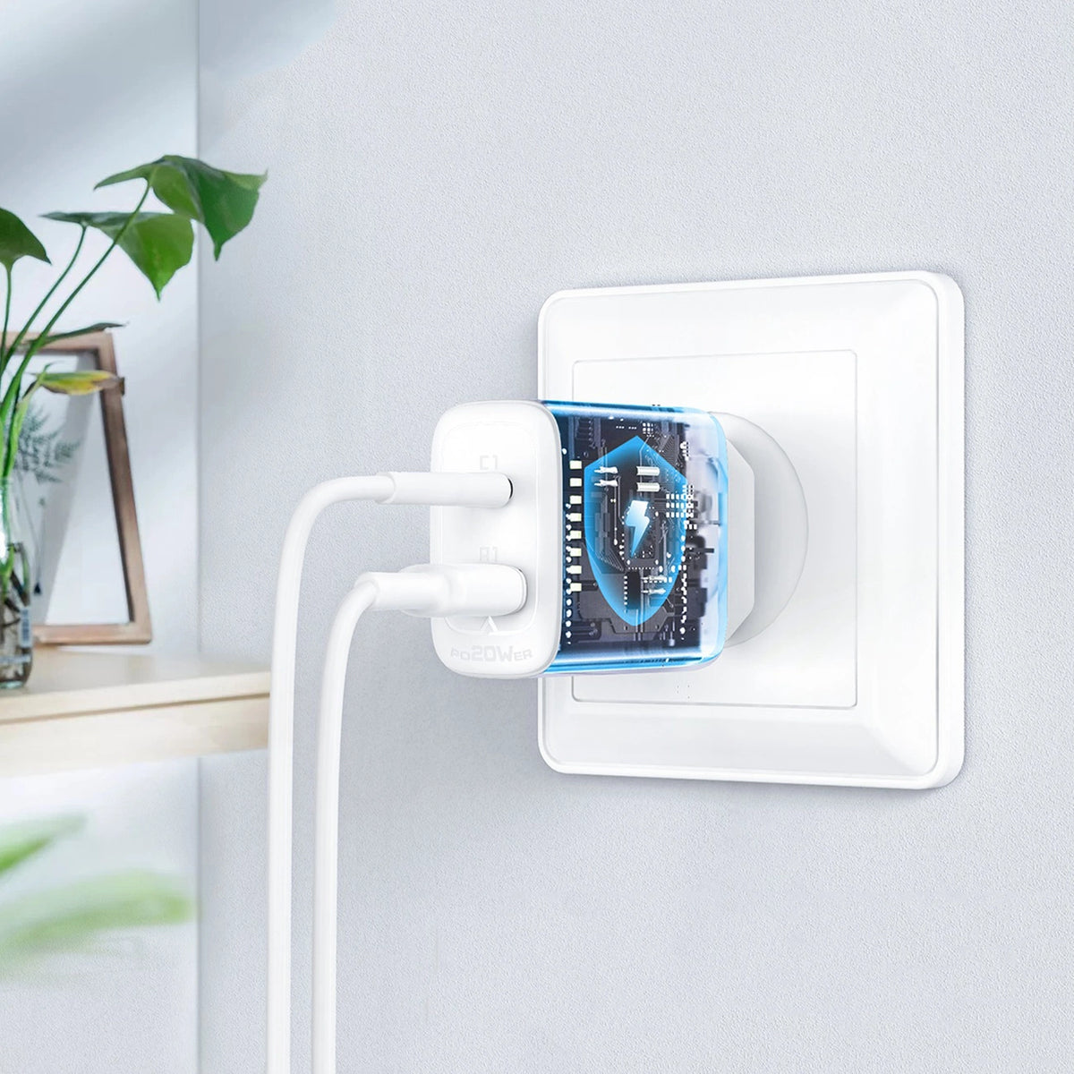 Acefast ładowarka sieciowa USB Typ C / USB 20W, PPS, PD, QC 3.0, AFC, FCP – zdjęcie 11