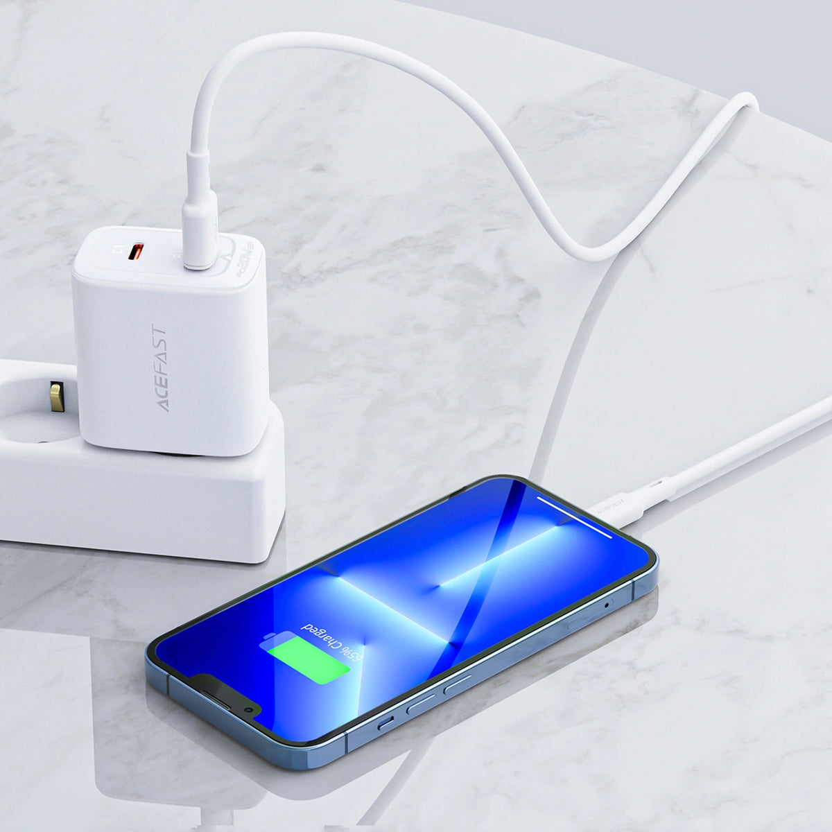 Acefast ładowarka sieciowa USB Typ C / USB 20W, PPS, PD, QC 3.0, AFC, FCP – zdjęcie 12