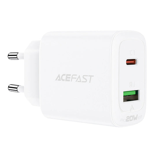 Acefast ładowarka sieciowa USB Typ C / USB 20W, PPS, PD, QC 3.0, AFC, FCP
