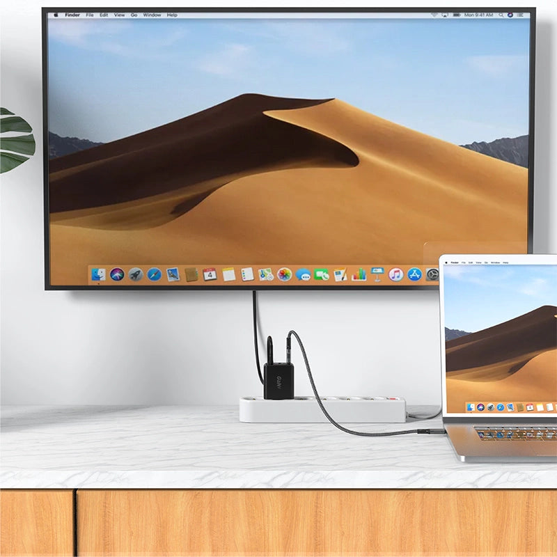Ładowarka GaN Acefast A17 65W USB-C / USB-A, adapter HDMI 4K 60Hz - czarna – zdjęcie 4