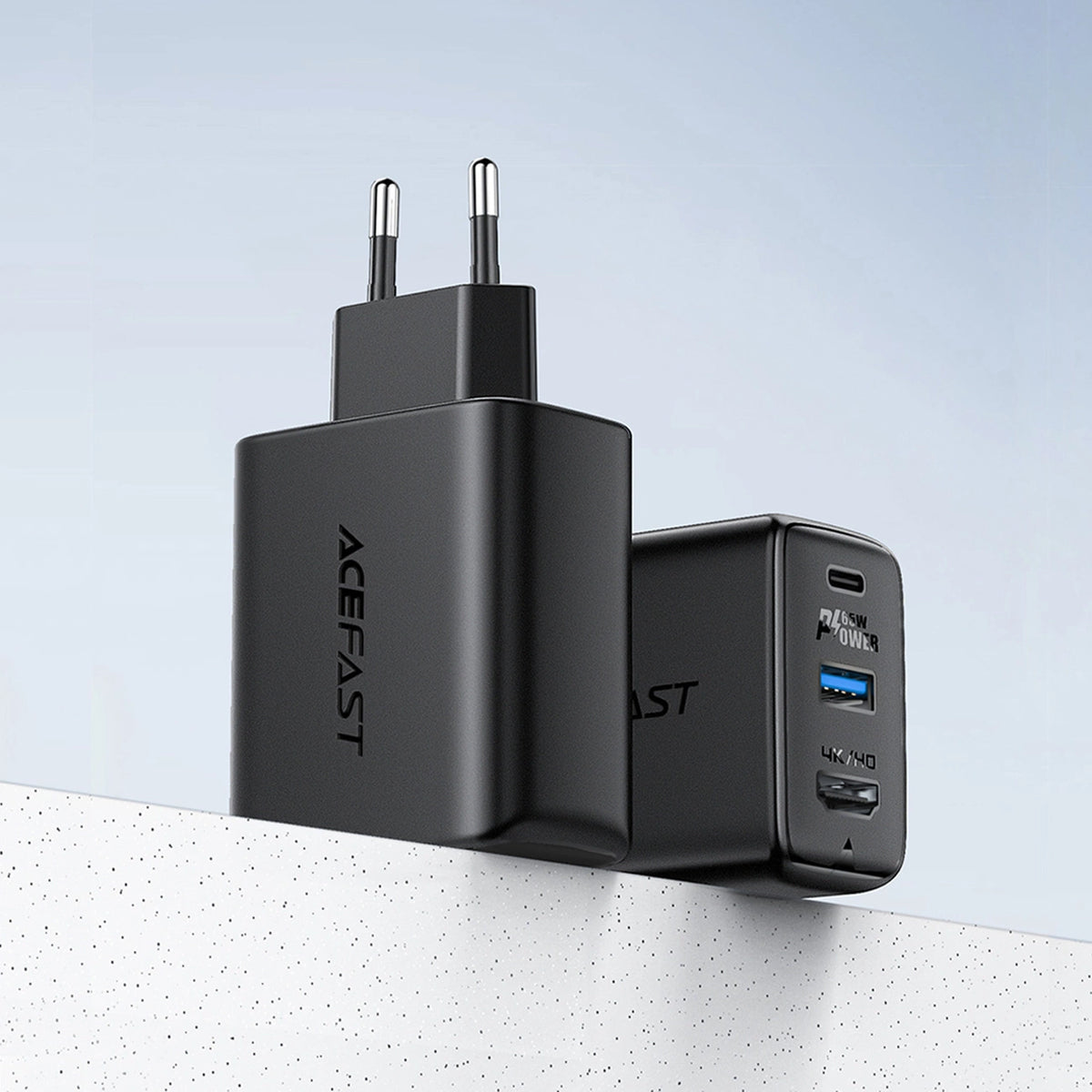 Acefast 2w1 ładowarka sieciowa GaN 65W USB Typ C / USB, adapter – zdjęcie 5