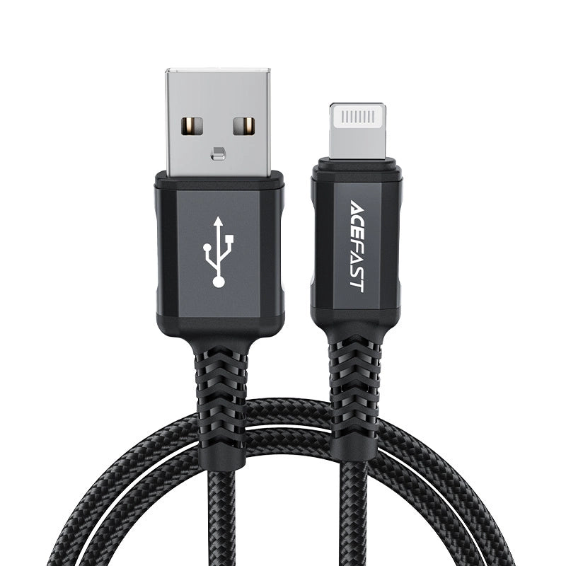 Acefast kabel MFI USB - Lightning 1,8m, 2,4A czarny (C4-02 A Black) – zdjęcie 3