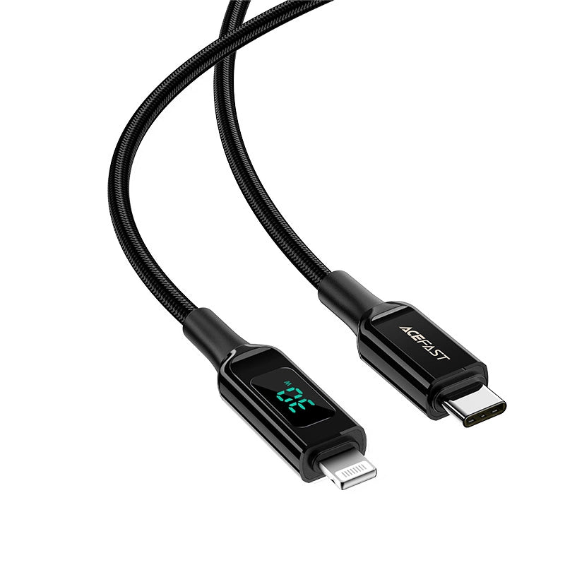 Acefast kabel MFI USB Typ C - Lightning 1,2m, 30W, 3A czarny (C6-01 Black) – zdjęcie 2