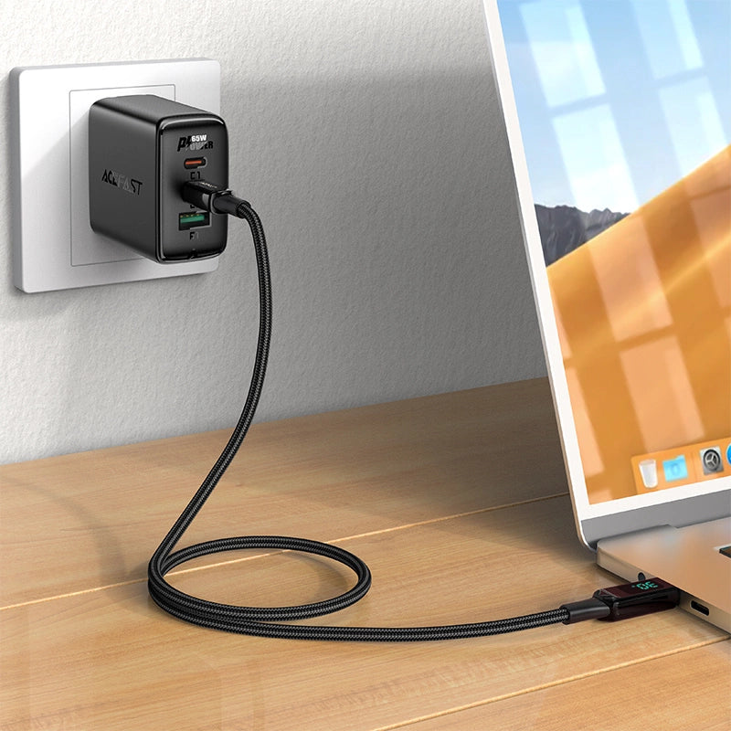 Acefast kabel MFI USB Typ C - Lightning 1,2m, 30W, 3A czarny (C6-01 Black) – zdjęcie 4