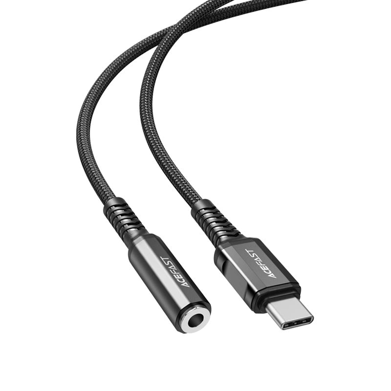 Acefast kabel audio USB Typ C - 3,5mm mini jack (żeński) 18cm, DAC, AUX – zdjęcie 2