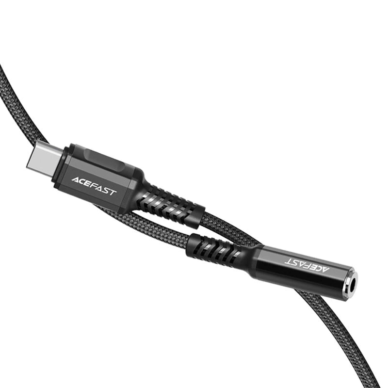 Acefast kabel audio USB Typ C - 3,5mm mini jack (żeński) 18cm, DAC, AUX – zdjęcie 3