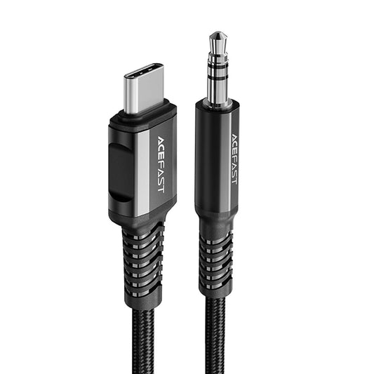 Acefast kabel audio USB Typ C - 3,5mm mini jack (męski) 1,2m, AUX czarny