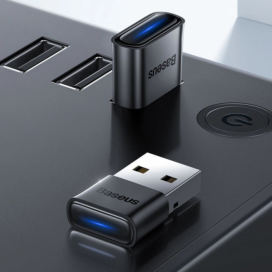 Baseus BA04 mini adapter Bluetooth 5.0 do komputera czarny (ZJBA000001)