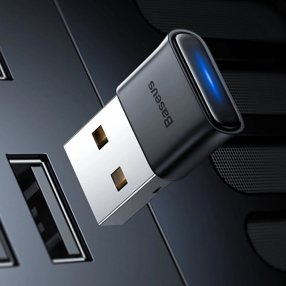 Baseus BA04 mini adapter Bluetooth 5.0 do komputera czarny (ZJBA000001)