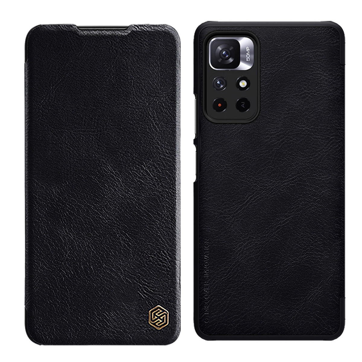 Etui z klapką Nillkin Qin Case do Xiaomi Redmi Note 11T 5G - czarne
