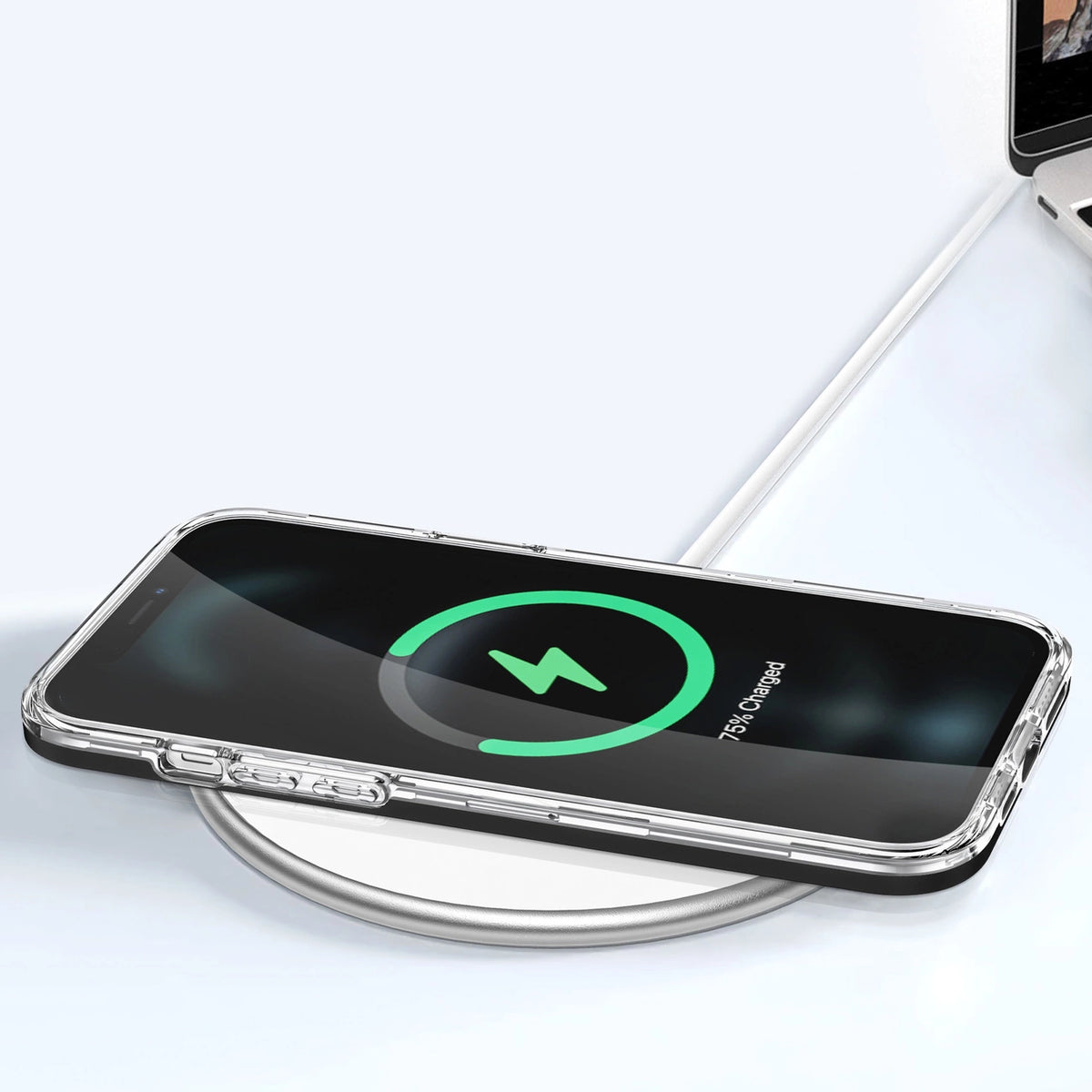 Clear 3in1 etui do iPhone 12 Pro żelowy pokrowiec z ramką czarny – zdjęcie 7