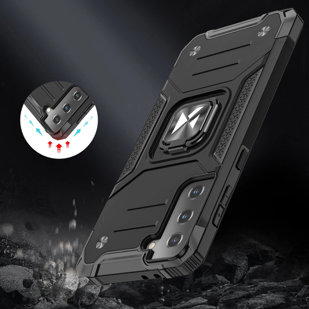 Wozinsky Ring Armor pancerne hybrydowe etui pokrowiec + magnetyczny uchwyt – zdjęcie 7