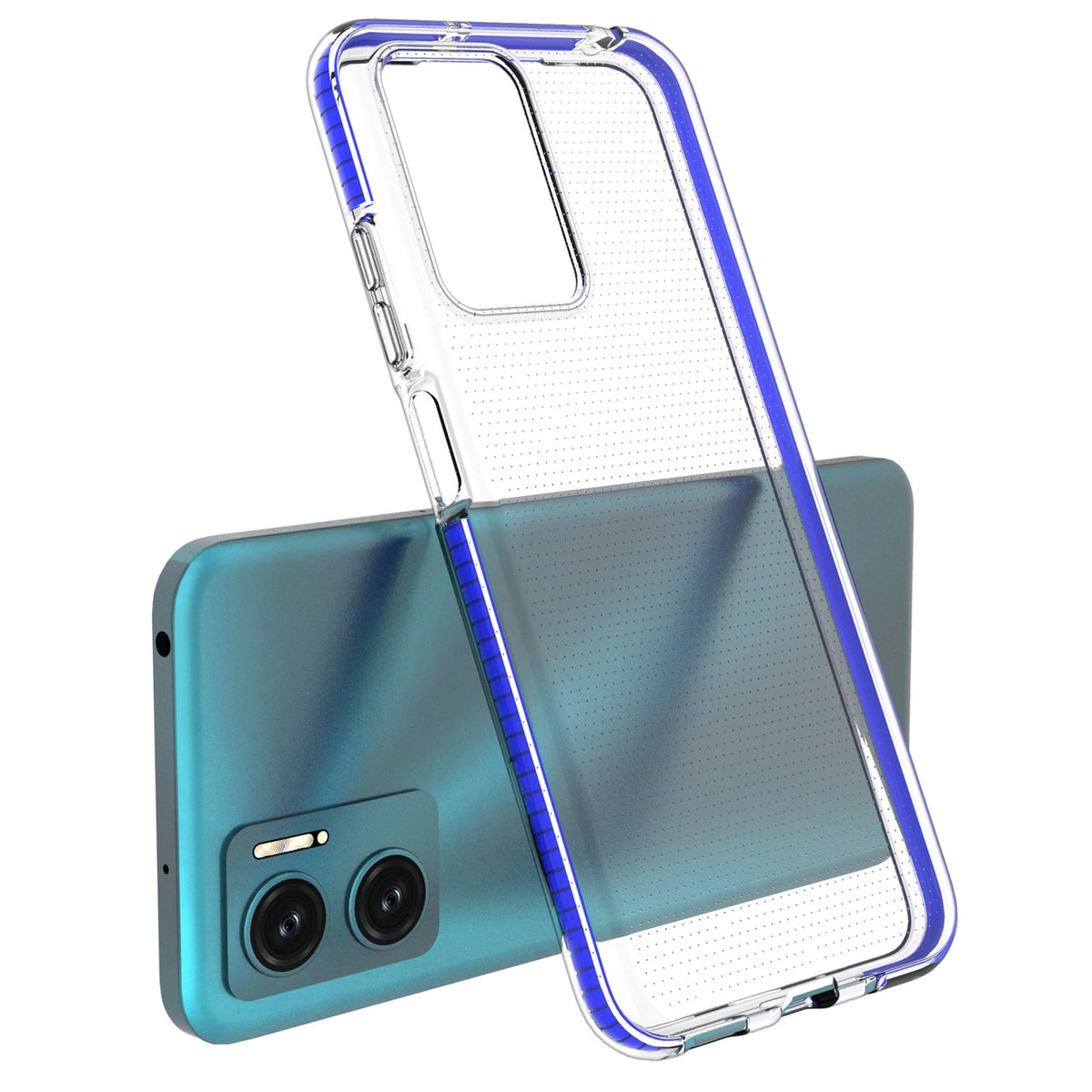 Spring Case pokrowiec żelowe etui z kolorową do Xiaomi Redmi 10 czarny – zdjęcie 3