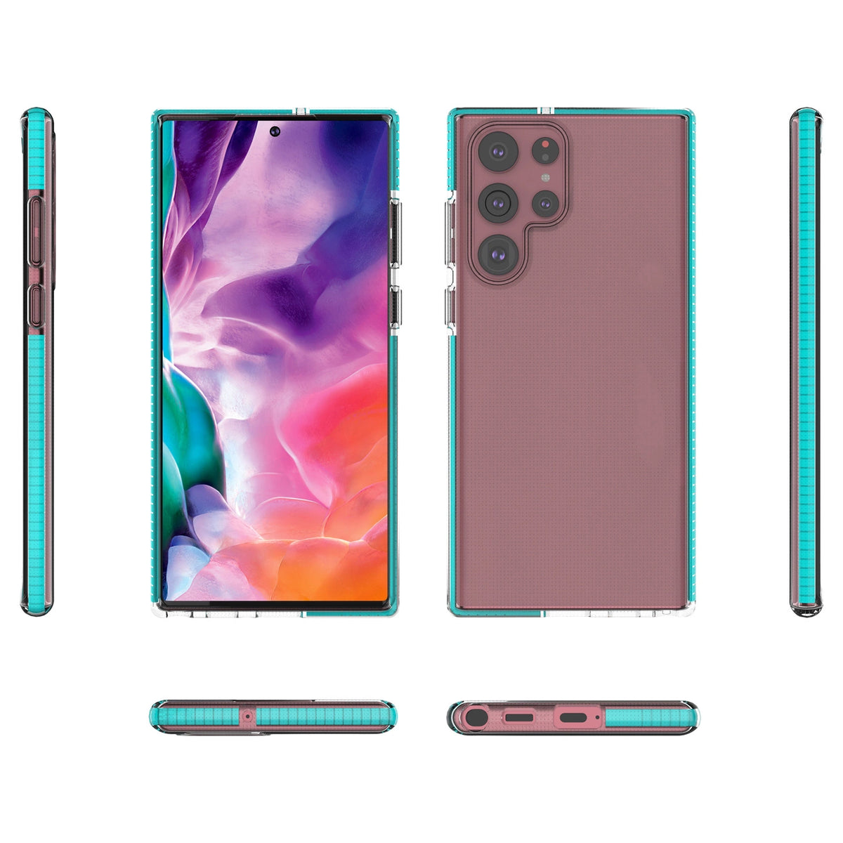 Spring Case pokrowiec żelowe etui do Samsung Galaxy S22 Ultra jasnoróżowy – zdjęcie 2