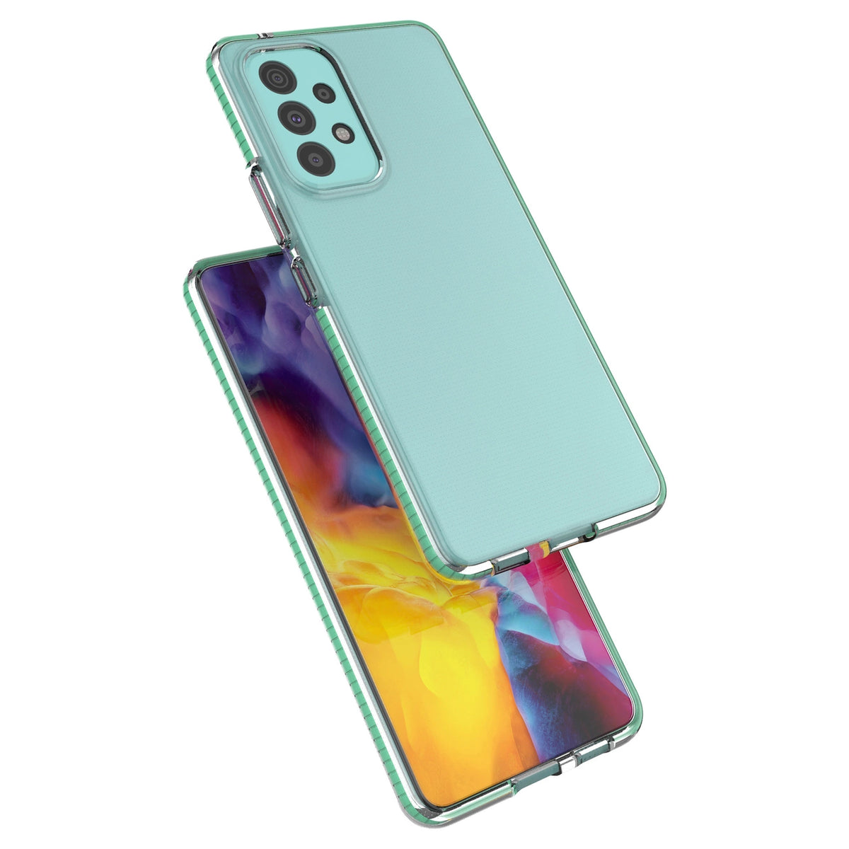 Spring Case pokrowiec żelowe etui z kolorową do Samsung Galaxy A73 czarny – zdjęcie 4