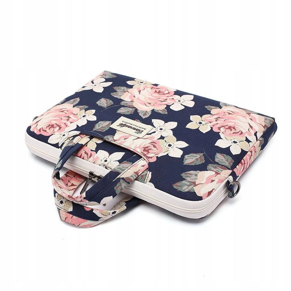 Torba Canvaslife Briefcase na laptopa 15-16'' - granatowo-biała – zdjęcie 3