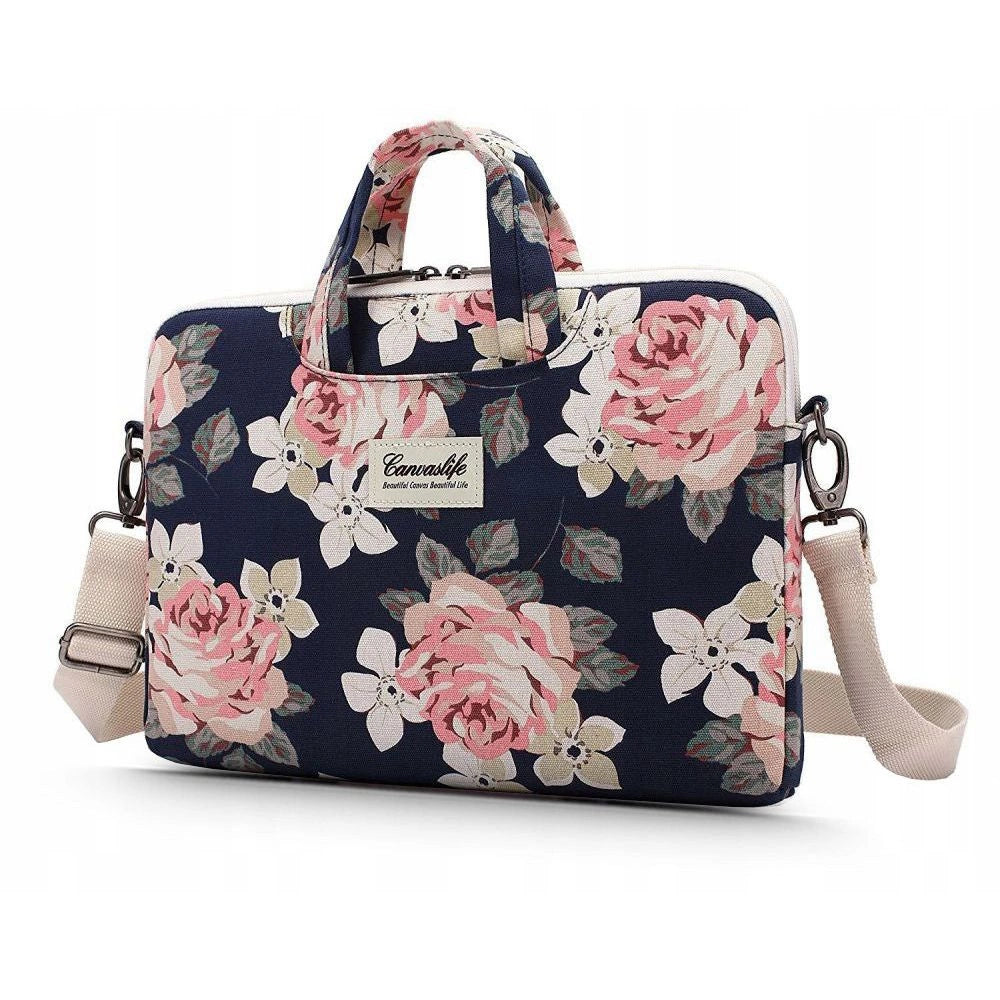 Torba Canvaslife Briefcase na laptopa 15-16'' - granatowo-różowa