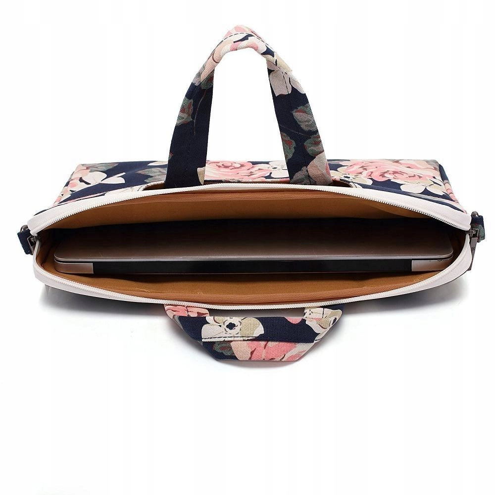 Torba Canvaslife Briefcase na laptopa 15-16'' - granatowo-różowa – zdjęcie 7