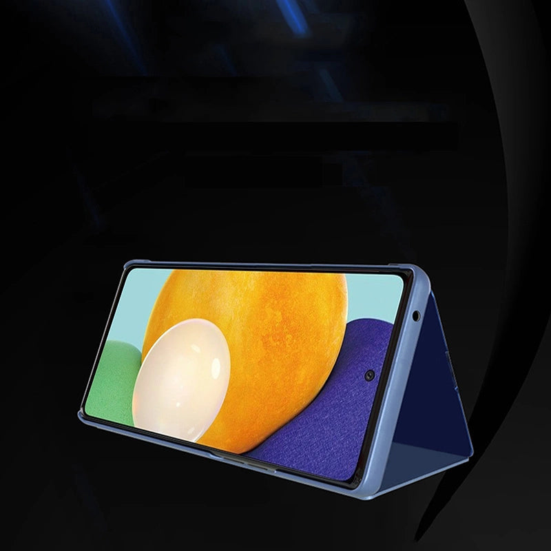 Clear View Case futerał etui z klapką Samsung Galaxy A73 czarny – zdjęcie 2