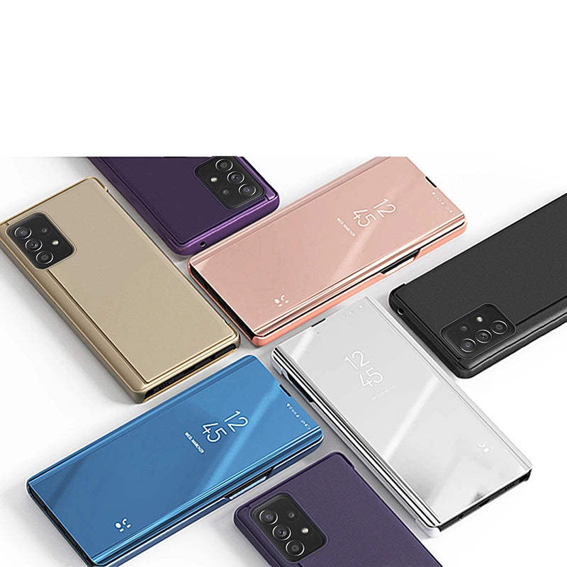 Clear View Case futerał etui z klapką Samsung Galaxy A73 czarny – zdjęcie 4