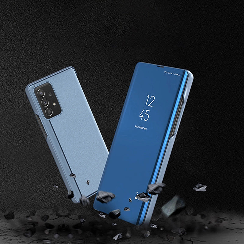 Clear View Case futerał etui z klapką Samsung Galaxy A73 czarny – zdjęcie 8