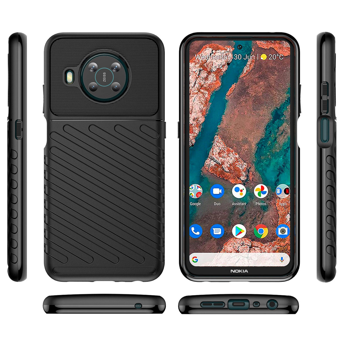 Thunder Case elastyczne pancerne etui pokrowiec Nokia X100 czarny – zdjęcie 7