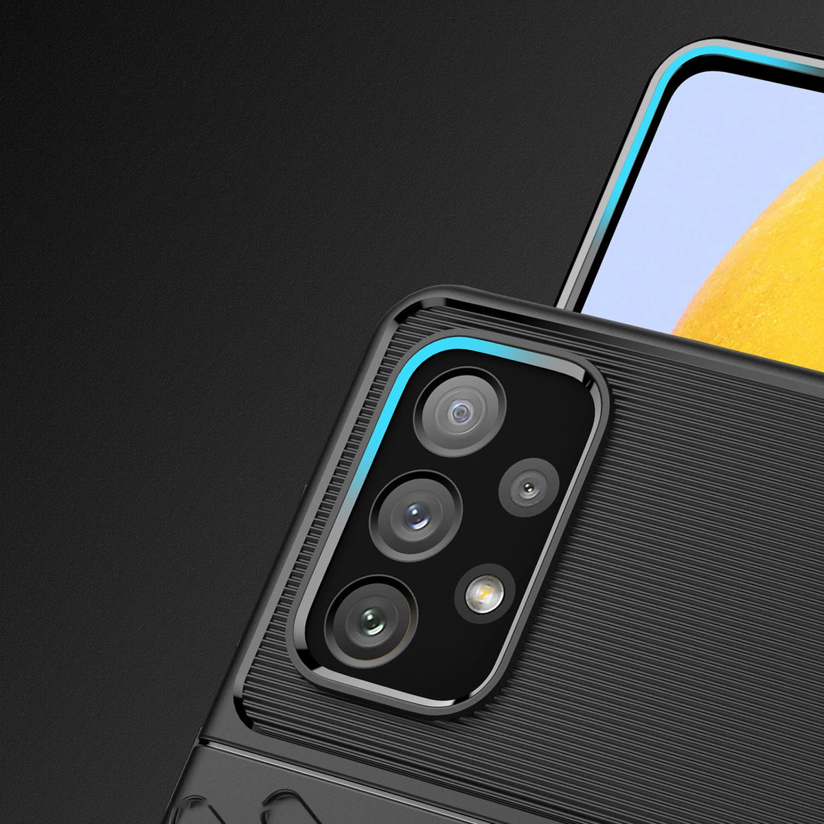 Thunder Case elastyczne pancerne etui pokrowiec Samsung Galaxy A73 czarny – zdjęcie 4