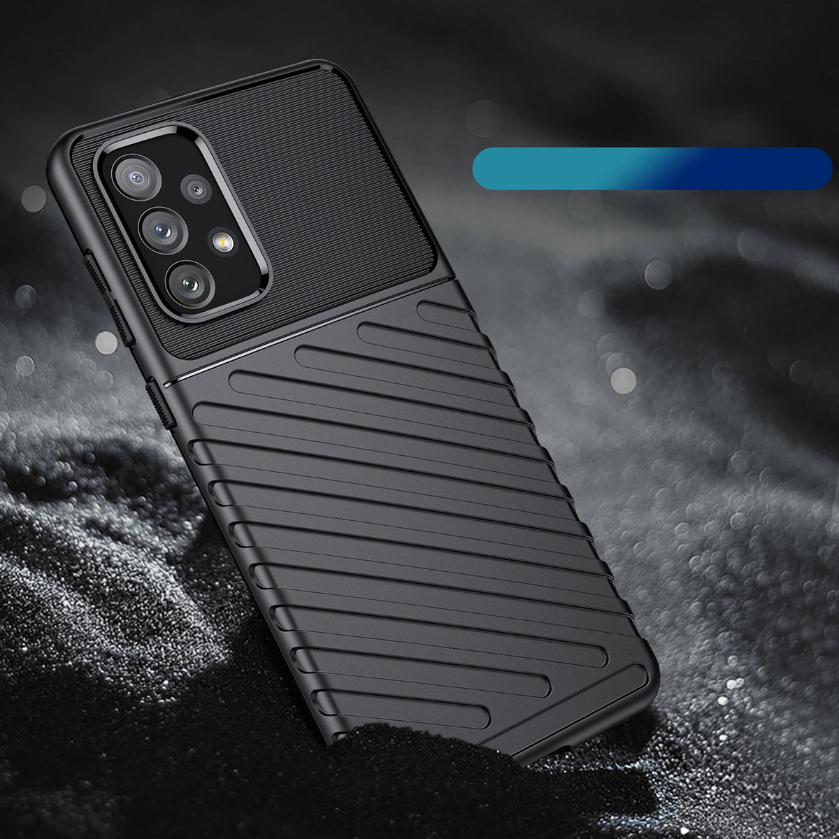 Thunder Case elastyczne pancerne etui pokrowiec Samsung Galaxy A73 czarny – zdjęcie 5