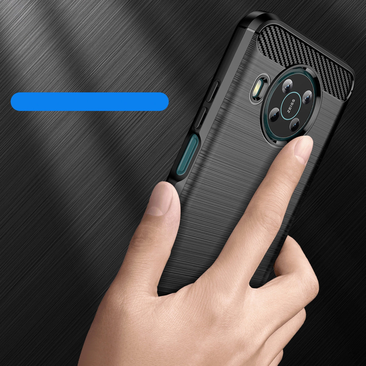 Carbon Case elastyczne etui pokrowiec Nokia X100 czarny – zdjęcie 3
