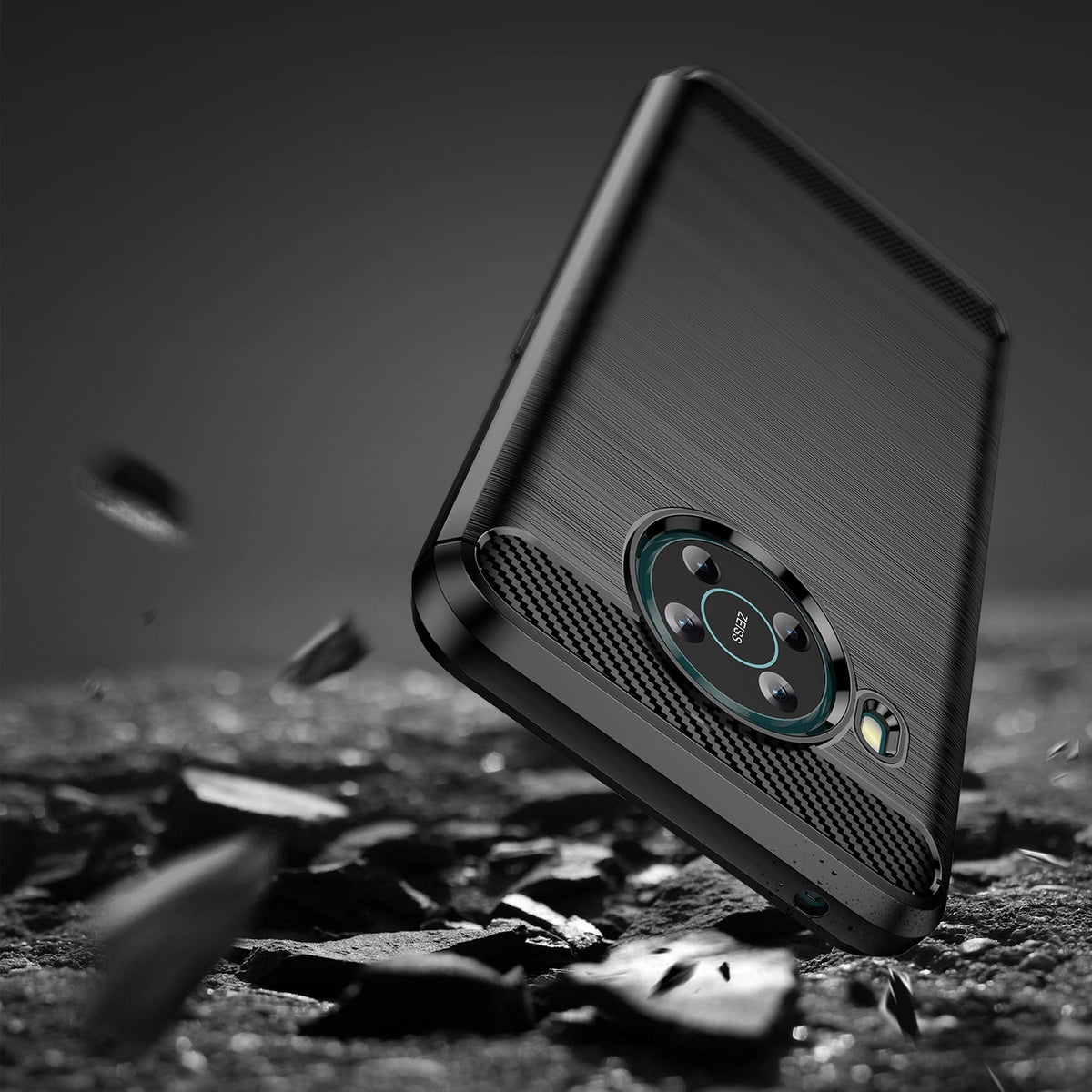 Carbon Case elastyczne etui pokrowiec Nokia X100 czarny – zdjęcie 7