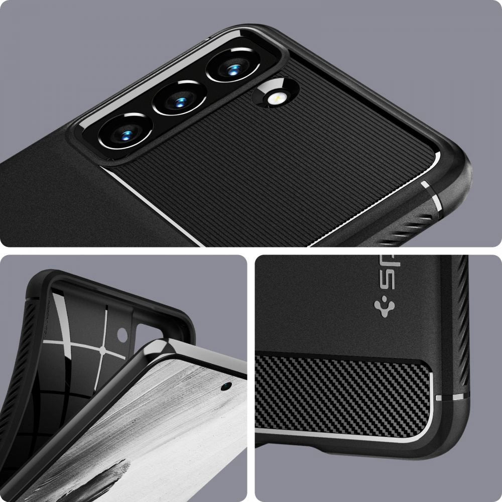 Etui Spigen Rugged Armor na Samsung Galaxy S21 FE - czarny mat – zdjęcie 8
