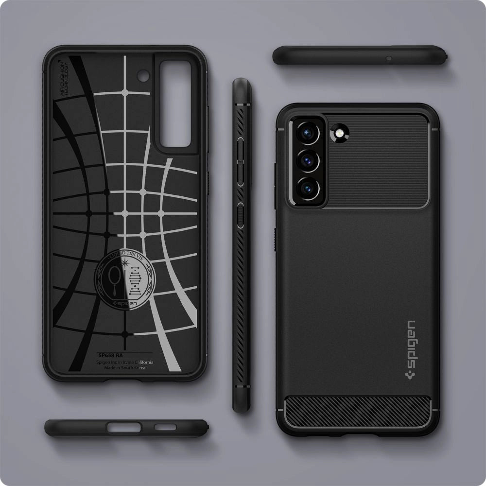Etui Spigen Rugged Armor na Samsung Galaxy S21 FE - czarny mat – zdjęcie 9