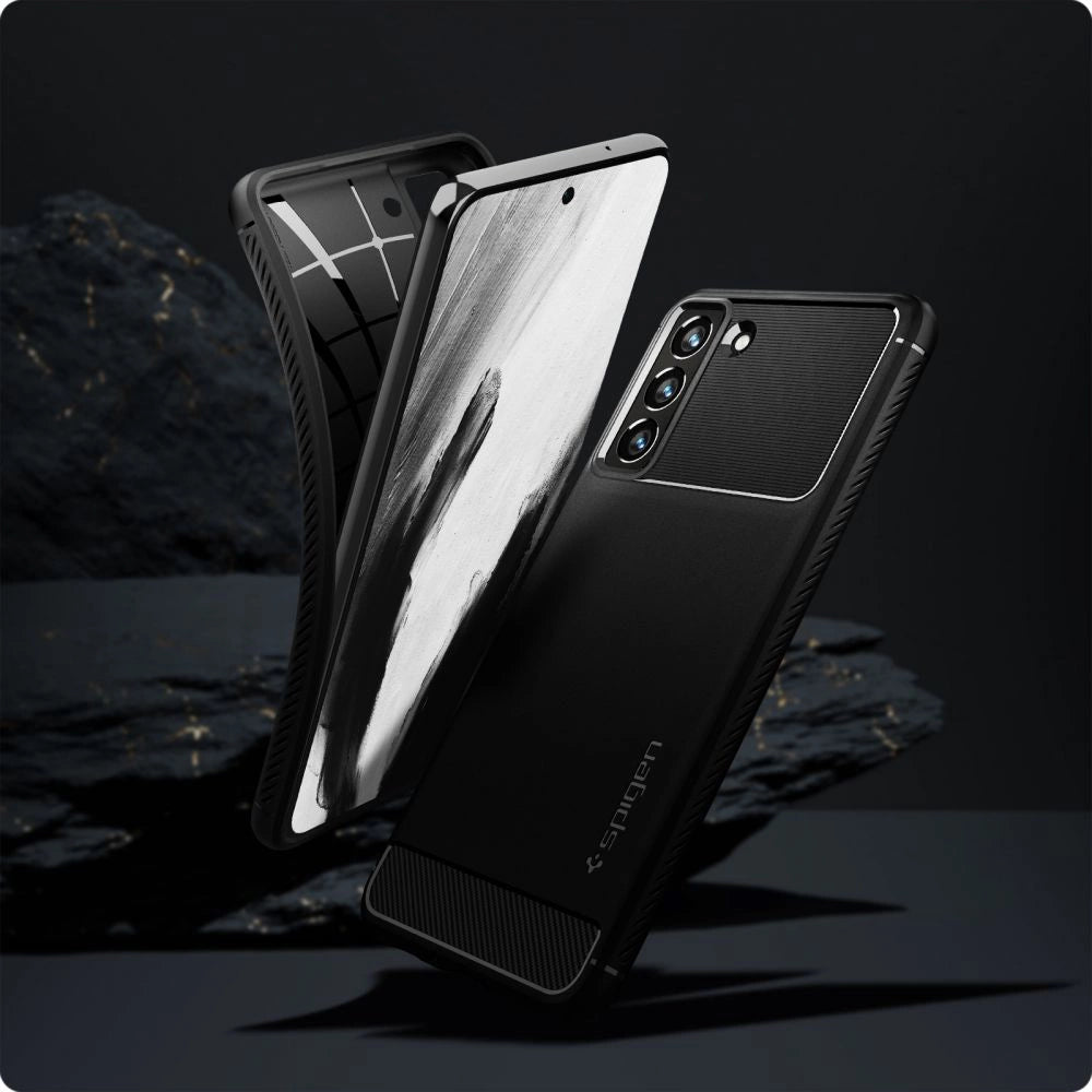 Etui Spigen Rugged Armor na Samsung Galaxy S21 FE - czarny mat – zdjęcie 7