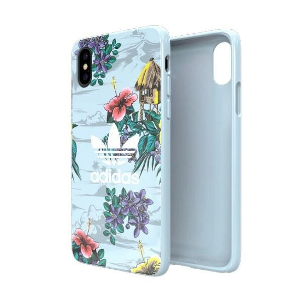 Etui Adidas OR SnapCase Floral na iPhone X / Xs - szare
